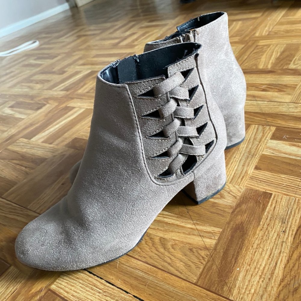 Grey Ankle Boots Size 6.5